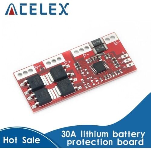 Smart Electronics 4S 30A High Current Li-ion Lithium Battery 18650 Charger Protection Board 14.4V 14.8V 16.8V Overcharge