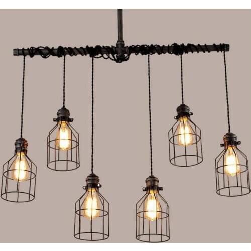 Vintage iron diamond pendant lamp crystal light globe design lamp nordic decoration home lampes suspendues luzes de teto