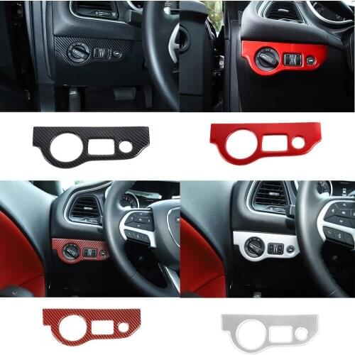 Interior Headlight Switch Button Decorative Cover Trim for Dodge Challenger 2015+ Charger 2010+ Car Accessories
