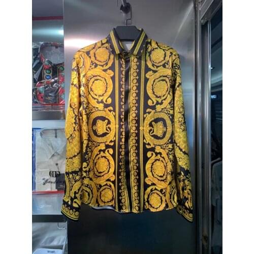 W0957 Fashion Mens Shirts 2021 Runway Luxury famous Brand European Design party style Mens Clothing