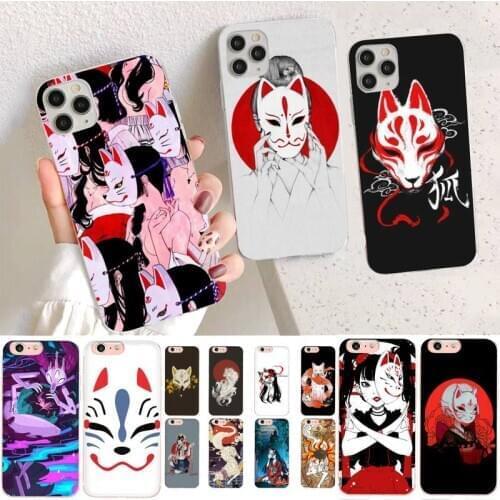 YNDFCNB Japanese Style Anime Fox Phone Case for iPhone 11 12 pro XS MAX 8 7 6 6S Plus X 5S SE 2020 XR case