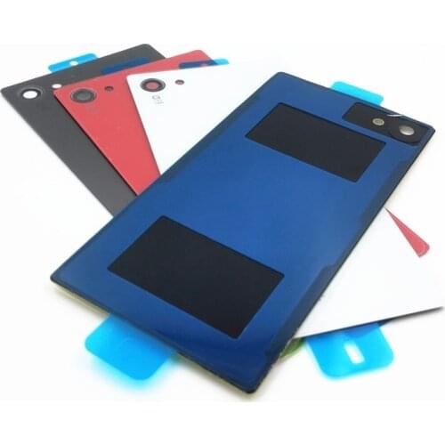 For Z5 Mini Back Glass Battery Door Housing Rear Back Cover Replacement For Sony Xperia Z5 Compact E5803 E5823 With NFC