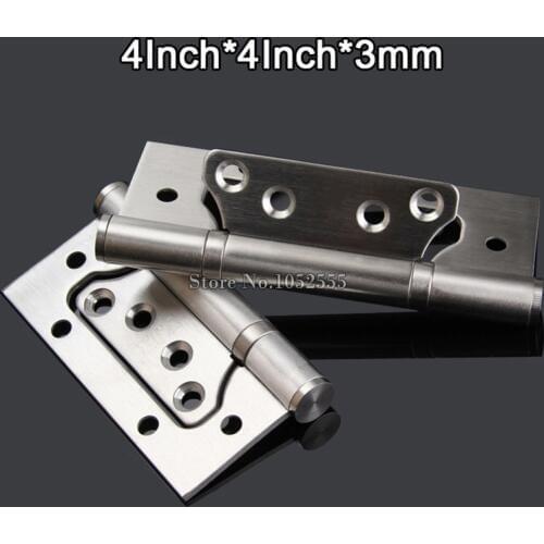 4PCS Hot 4" SUS304 Stainless Steel Door Hinges Brushed Extra-thick Smooth&Quiet Mute Bearing Door Hinges Furniture Hardware