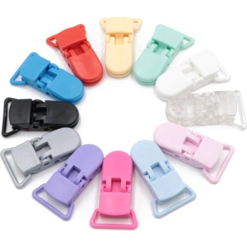 50Pcs Flat Pacifier Clip Holder Baby Dummy Soother Suspender Toddler DIY Pacifier Chain Accessories Infants Dummy Clips