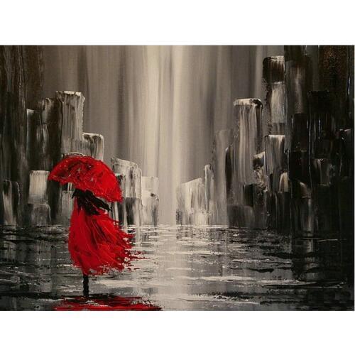 5D Diamond Embroidery Red umbrella Diy Diamond Mosaic Pictures Living Room decor Diamond Painting cross stitch woman