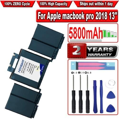 HSABAT 5800mAh A1964 Laptop Battery for Apple MacBook Pro Retina 13'' A1990 A1989 2017 2018