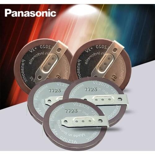 5pc Panasonic Original VL2020 3V 20mAh coin type rechargeable 180 degrees fillet lithium button cell battery