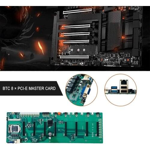 B85 In-line BTC Multi-graphics 8 Card Motherboard Mine Board Large Space Motherboard Mine Board for Desktop Computers