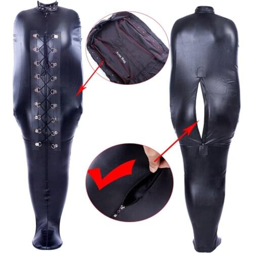 BDSM Sex Product Fetish Sex Slave Binding Mummy Mermaid Restraint Bags Sleeping Bag Leather Arm Binder Straitjacket Sexy Costume