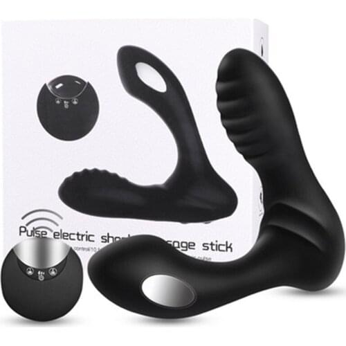 Wireless remote control electric shock prostate anal plug vibration massager for men G spot orgasm masturbation vibration