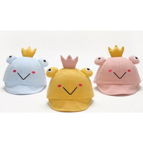 Lovely Cartoon Frog Baby Baseball Caps Spring Summer Cotton Kids Boys Girls Hats Autumn Outdoor Sun Hats