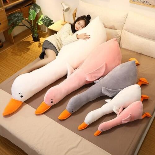 Zqswkl 70/90/120cm big white goose doll pillow hugs plush toys children stuffed animals soft anime pillows gift to girlfriend