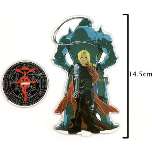 Fullmetal alchemist brotherhood Edward Alphonse ANIME cool acrylic standee figurines desk decoration cake topper anime