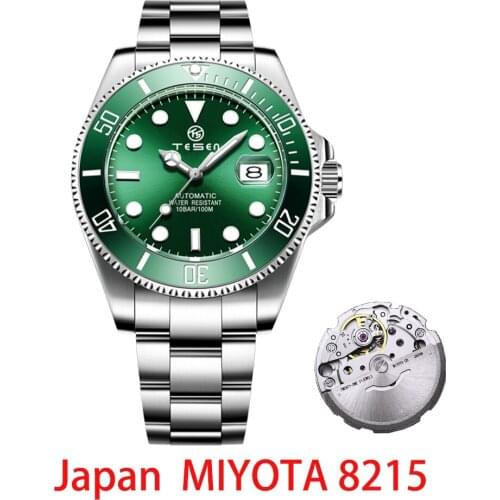 TESEN Top Brand 2021 New Men Automatic Mechanical Wristwatch 316 Stainless Steel MIYOTA 8215 Sapphire Glass Men Watches