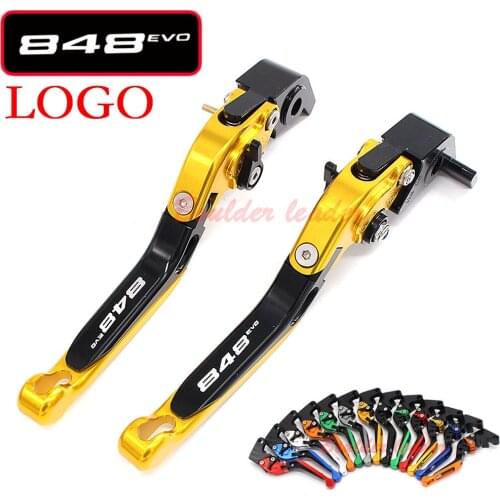 CNC Adjustable Motorcycles Brake Clutch Levers Folding Extendable Lever Available ForDUCATI 848 EVO 2007 - 2013 2007 2008 2009