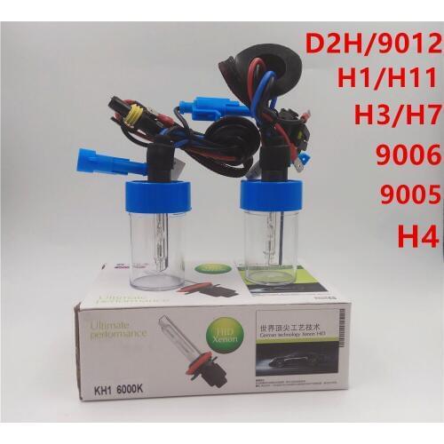 CSCSNL 2PCS 12V 55W 8000K 6000K 4300K 3000K HID Xenon Light bulb Headlight Lamp HID Xenon Kit D2H 9012 9005 9006 H1 H3 H4 H7 H11