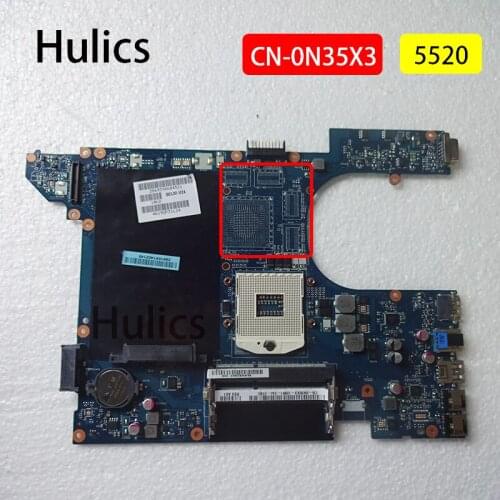 Hulics Original For DELL 5520 Laptop Motherboard CN-0N35X3 N35X3 0N35X3 QCL00 LA-8241P DDR3