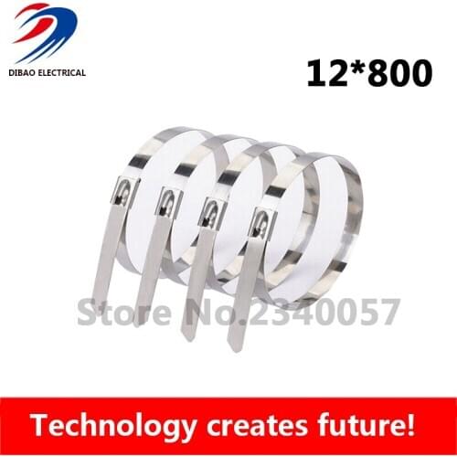 Stainless Steel Cable Ties 100pcs 12mmx800mm LOCK TIE WRAP /Self-Locking