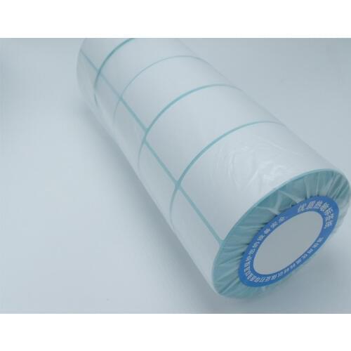 Adhesive blank label paper 60mmx45mm 600pcs one roll can be custom logo thermal sticker barcode label address papel