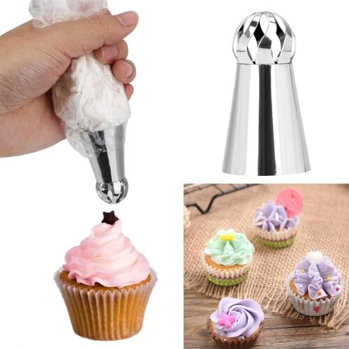 Stainless Steel Cake Icing Piping Nozzles Cake Decorating Tool Lace Cookies Mold Pastry Nozzle Russian Piping Tips