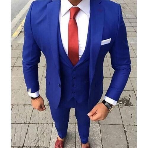 Handsome Groomsmen Notch Lapel Groom Tuxedos Mens Wedding Dress Man Jacket Blazer Prom Dinner (Jacket+Pants+Tie+Vest) A160