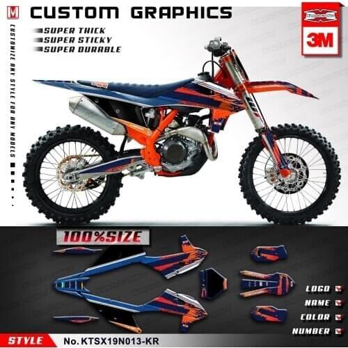 KUNGFU GRAPHICS Personalised Sticker Dirt Bike Décor Complete Vinyl Wraps Kit for SXF 2019 2020