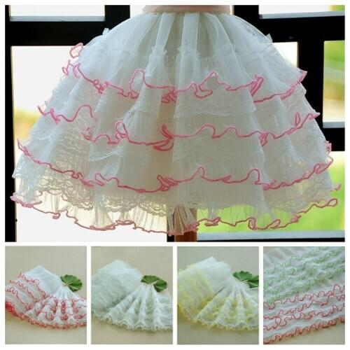 Multi-layer Organ Pleated Lotus Leaf Lace DIY Doll Clothes Puff Skirt Convenient Sewing Material Trend Clothing Trim Decoration