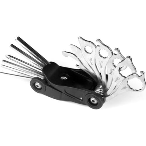EDC bicycle combination maintenance tool Stainless Steel Portable 16 in one multifunctional riding equipment