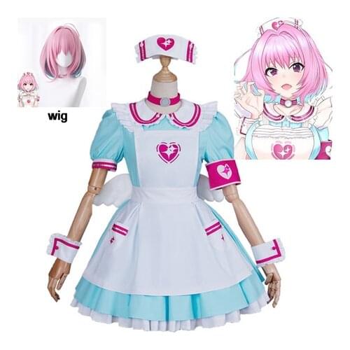2021New The Idolmaster Cinderella Girls Yumemi Riamu Cosplay Costume Maid women men Dress Halloween Carnival Costumes and wig