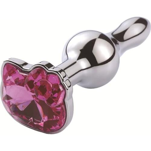 2021 New RYPJ-156 Smooth Touch Head Metal Anal Plug Sex Toys Stainless Steel Bear Tail Butt Plug Anal Beards for Adult Game