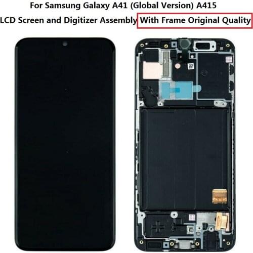 OEM Original For Samsung Galaxy Galaxy A41 (Global Version) A415 LCD Screen and Digitizer Touch Screen Assembly + Frame
