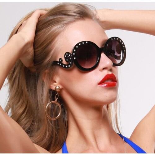 Diamond bling oval sunglasses women men 2021 black white red oversized shades for women vintage oculos de sol feminino uv400