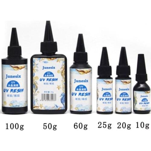 10-100g Hard Type Clear Fast Curing UV Resin Glue Transparent Ultraviolet Curing Epoxy Resin Casting Mold Jewelry Making