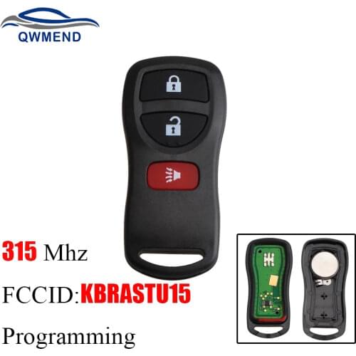 BHKEY 315Mhz Remote Car key For Nissan KBRASTU15 For Nissan Altima Armada Maxima Sentra 2002-2007 Car keys