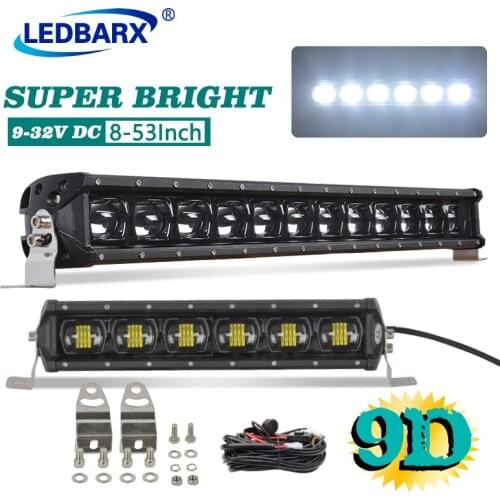 LEDBARX 8"-47" Inch Off road Led Light Bar 4x4 Led Work Light 12V 24V For Auto ATV SUV Truck 4WD Tractor Offroad Car Fog Light