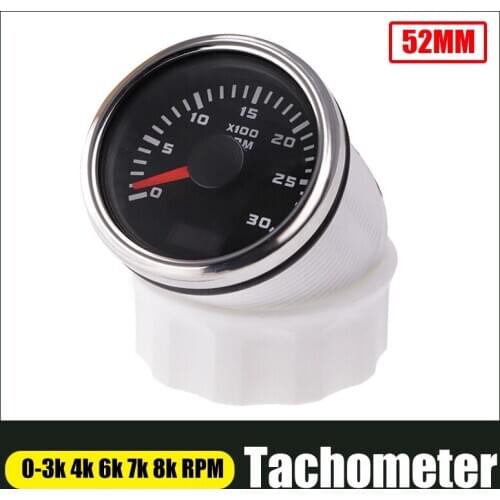 6000 RPM Tachometer 52mm Pointer 4000 RPM Tacho Meter Gauge With Red Backlight For Car Boat Marine Yacht RV 9-30V