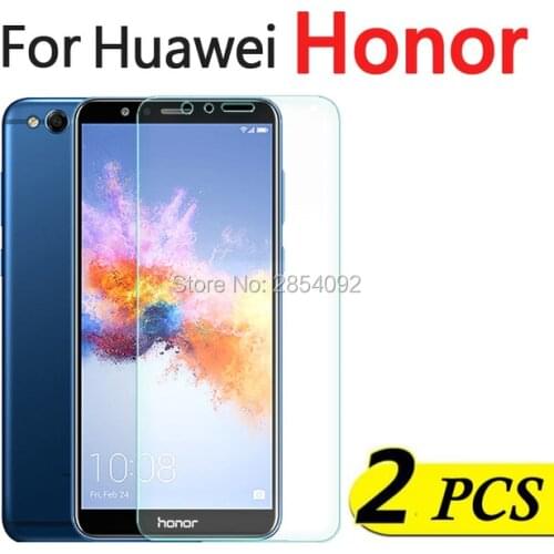 2PCS Protective glass on the for Huawei honor 8 lite screen protector film huavei honer 7 7x x 9 light tremp 8lite tempered glas