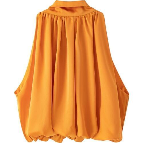 2020 summer womens new hanging neck drape sleeveless elastic hem back split bow top