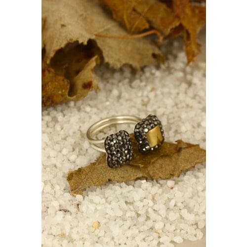 Dr Stone Natural Stone Women Hematite Ring Z121AR223