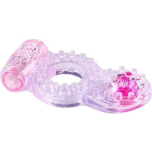 1PC Vibrating Cock Ring Stretchy Delay Ejaculation Penis Ring Sex Vibrator for Man