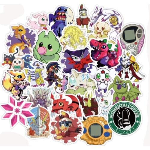 10/30/50Pcs Digimon Monster Stickers Japanese Anime For Motorcycle Skateboard Laptop Luggage Phone Toys Car Guitar
