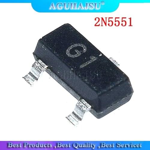 100PCS 2N5551 SOT23 MMBT5551 G1 SOT23-3 Bipolar Transistors - BJT PNP Transistor New original