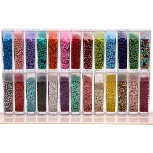 12/0 Glass Seed Beads for Jewelry Making 2MM Mixed Colors 5000pcs Small Miyuki Round Spacer Bead for Handmad Bracelet Necklaces