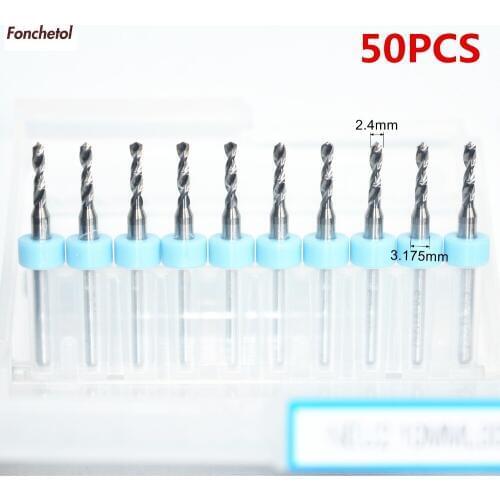 2.4mm-50CPS CNC computer machine solid carbide micro Drill bit,Printed Circuit Board Drill Bit,SMT,plastic and copper