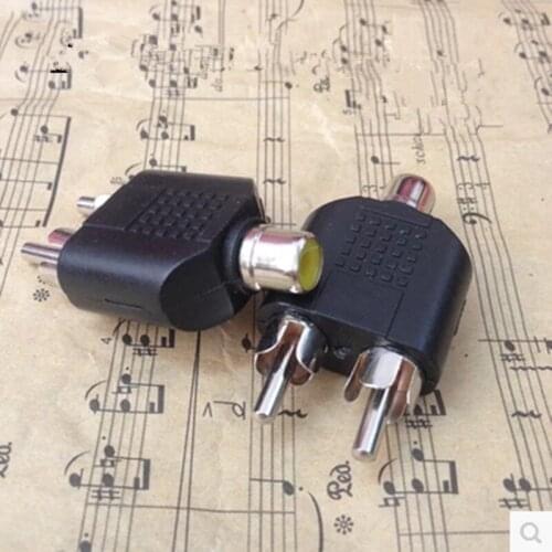 2Pcs/lot RCA Y Splitter 2 in 1 dual 2xRCA Male to Feamale Adapter Nickel-plated AV Audio Video Plug Converter Kit Jack RCA Plug