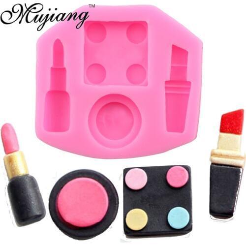 3D Cosmetics Makeup Tools Silicone Molds Chocolate Cake Fondant Mold Clay Candy Mould Cake Decorating Tools XL082