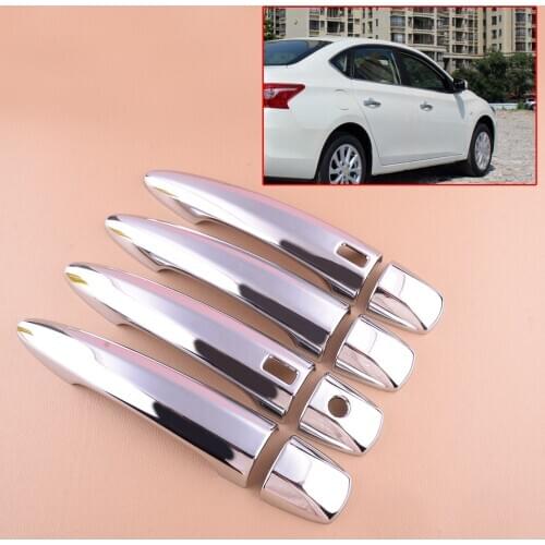 8pcs/Set Chrome Car Auto Exterior Side Door Handle Cover Trim Decoration Fit for Nissan Sentra 2020