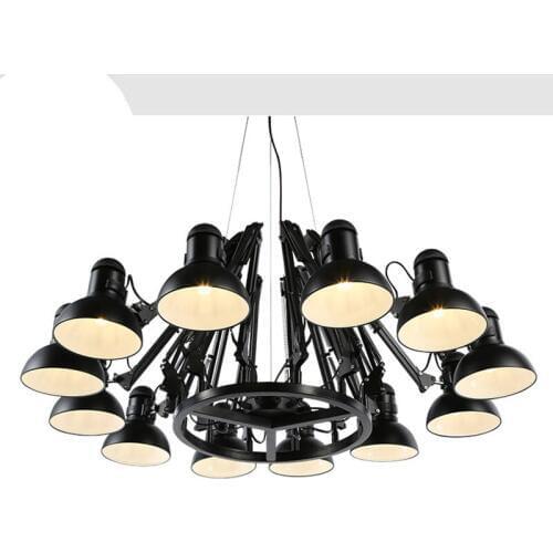 American creative personality retro spider chandelier retractable iron office clothing store cafe living room restaurant led