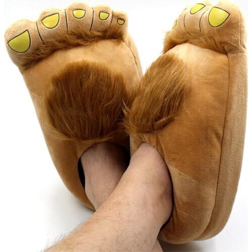 2020 Sweet Savage Foot Unisex Winter Home Floor Slippers Warm Plush Indoor Cotton Shoes Non-Slip Bedroom Shoes For Lovers