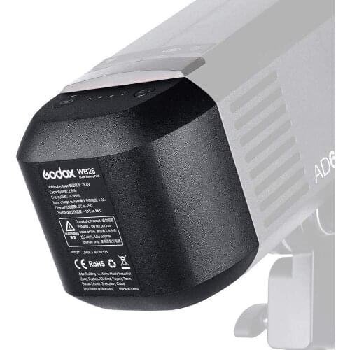 Godox WB26 Rechargeable Lithium-Ion Battery Pack for Godox AD600Pro XPLOR 600PRO Flash (28.8V, 2600mAh)